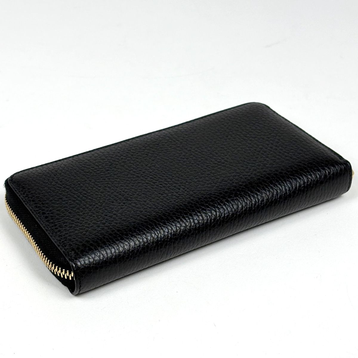 Gucci Wallet GG Marmont Double G Zip Around Leather Black — view 2