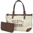Gucci Tote Craft Canvas Beige Brown