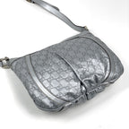 Gucci Shoulder Bag Guccissima Abbey Leather Silver — view 2