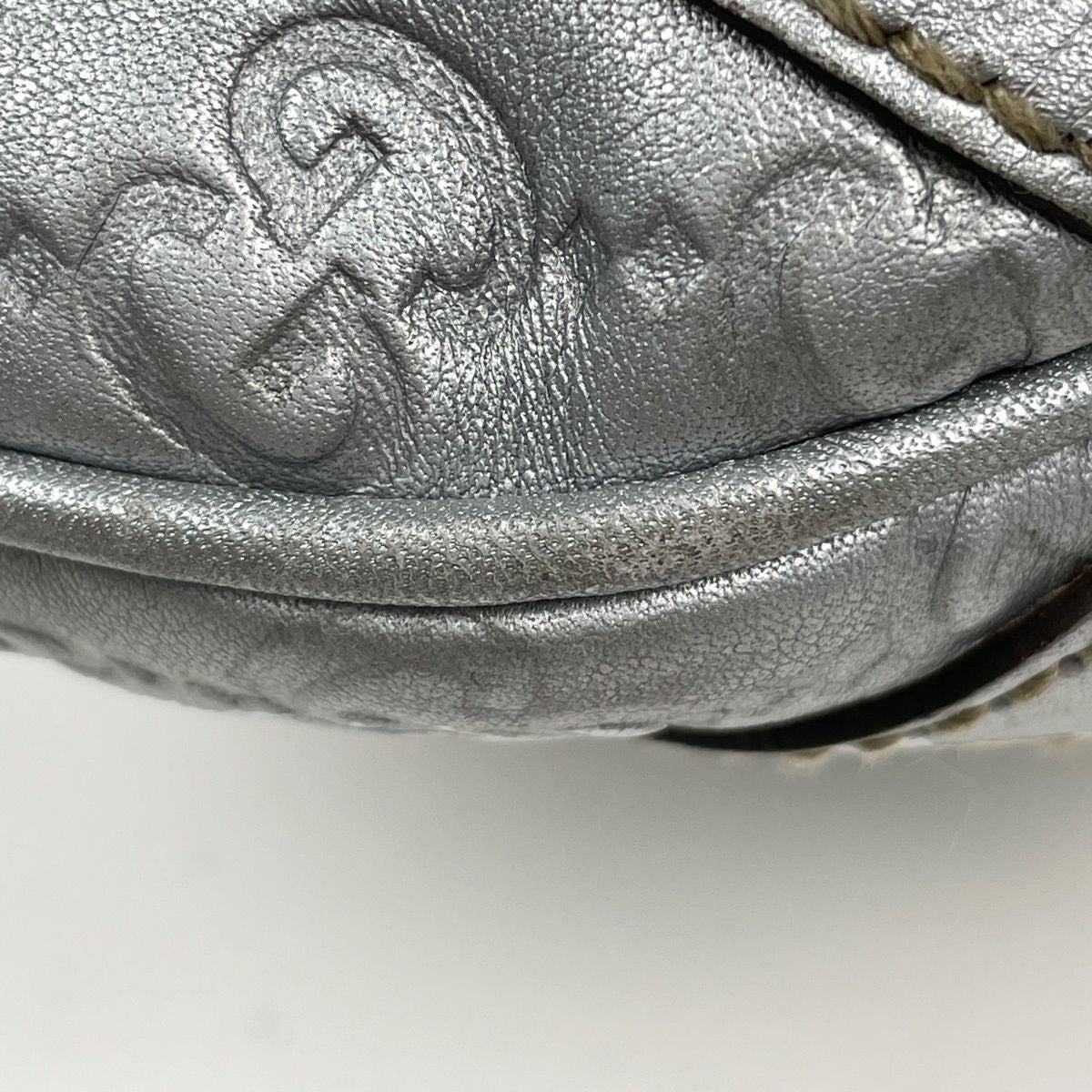 Gucci Shoulder Bag Guccissima Abbey Leather Silver — view 3
