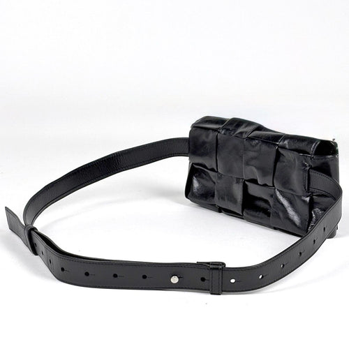 Bottega Veneta Belt Bag Cassette Maxi Intrecciato Leather Black — view 2