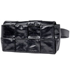 Bottega Veneta Belt Bag Cassette Maxi Intrecciato Leather Black