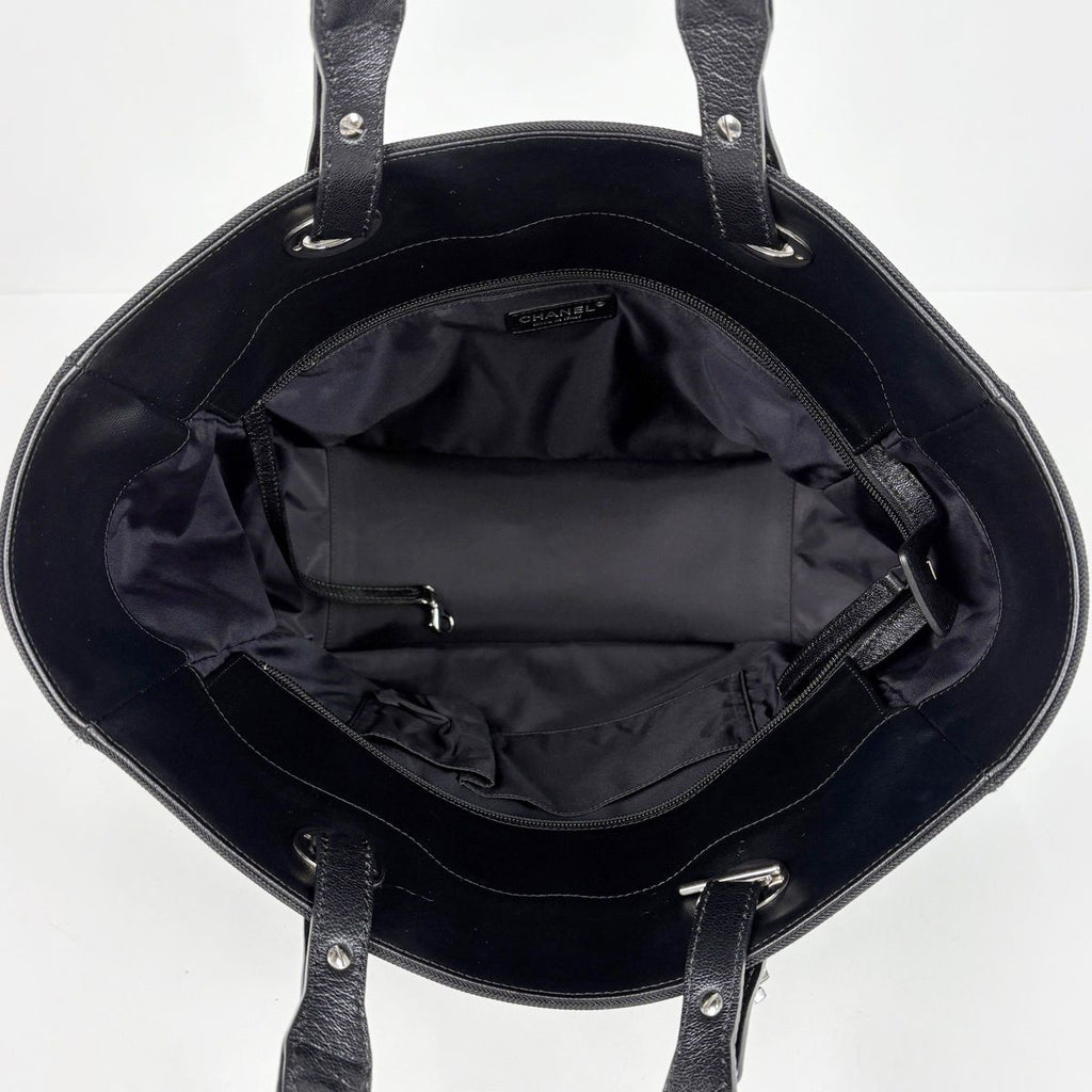 Chanel Tote Paris Biarritz MM CC Logo Black — view 7
