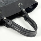 Chanel Tote Paris Biarritz MM CC Logo Black — view 6