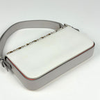 Fendi Shoulder Bag 3 Tre Bucket Rhinestone Bijou Leather White Pink 8 BR — view 2