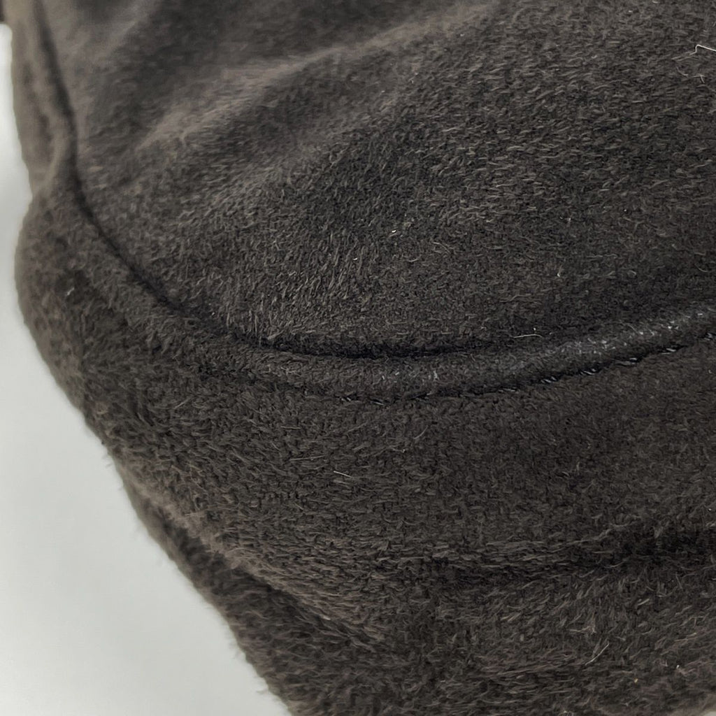 Fendi Shoulder Bag Zucca Logo Mamma Baguette Suede Brown — view 3