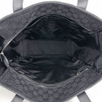 Gucci Tote GG Pattern Web Canvas Black — view 7
