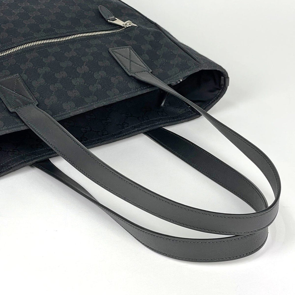 Gucci Tote GG Pattern Web Canvas Black — view 6