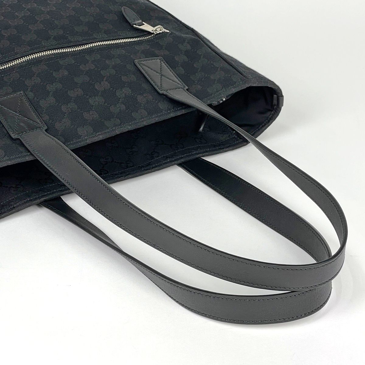 Gucci Tote GG Pattern Web Canvas Black — view 6