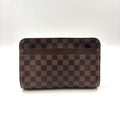 Louis Vuitton Damier Saint Louis Second Leather Brown Clutch Gold