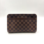 Louis Vuitton Damier Saint Louis Second Leather Brown Clutch Gold