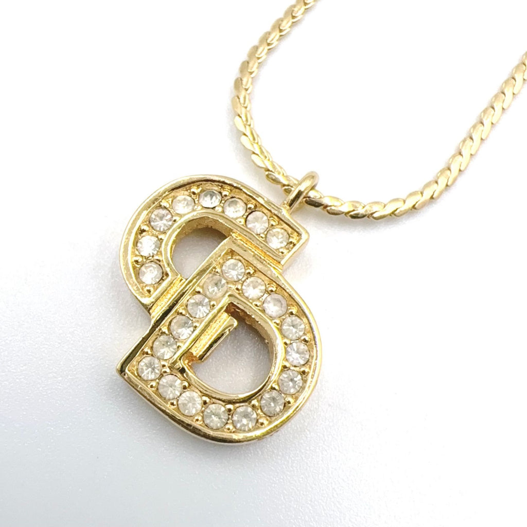 Dior CD Logo Rhinestone Gold Bracelet