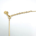 Dior CD Logo Rhinestone Gold Necklace — view 8