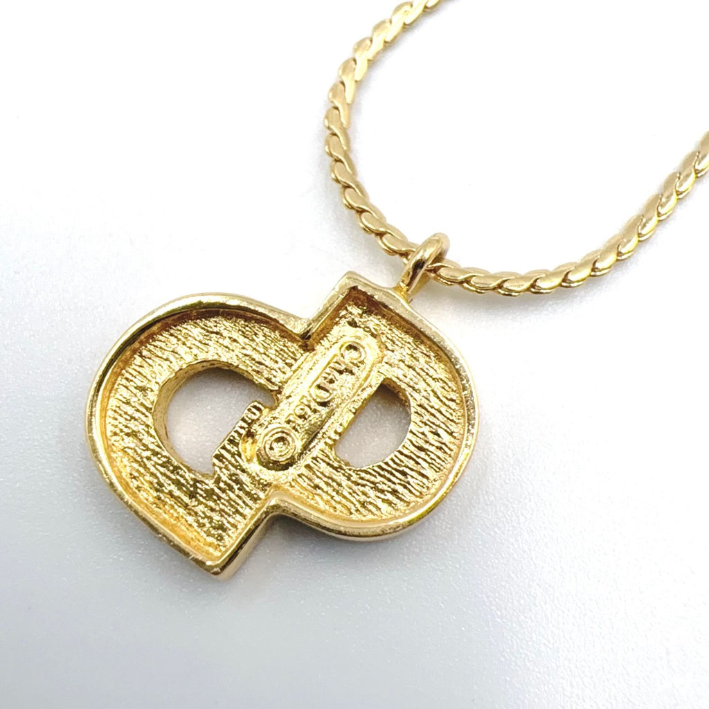 Dior CD Logo Rhinestone Gold Bracelet — view 2