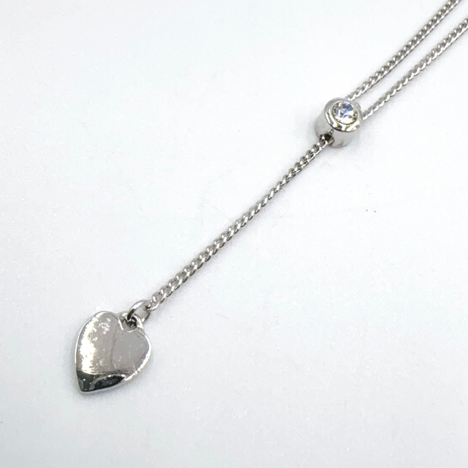Dior Heart Y-shaped Silver Necklace