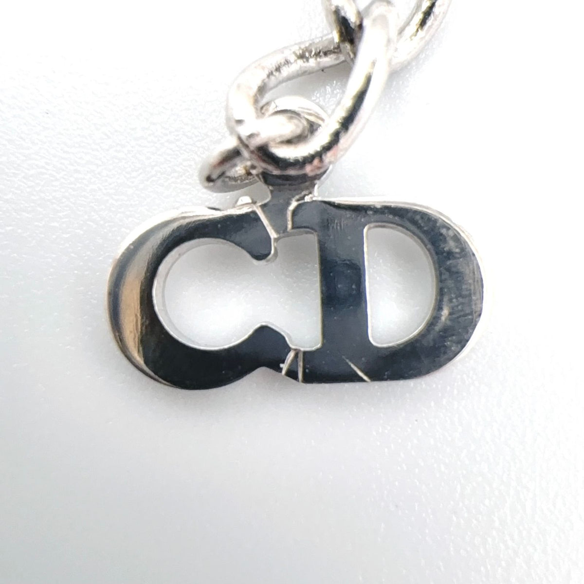 Dior Heart Y-shaped Silver Necklace — view 4