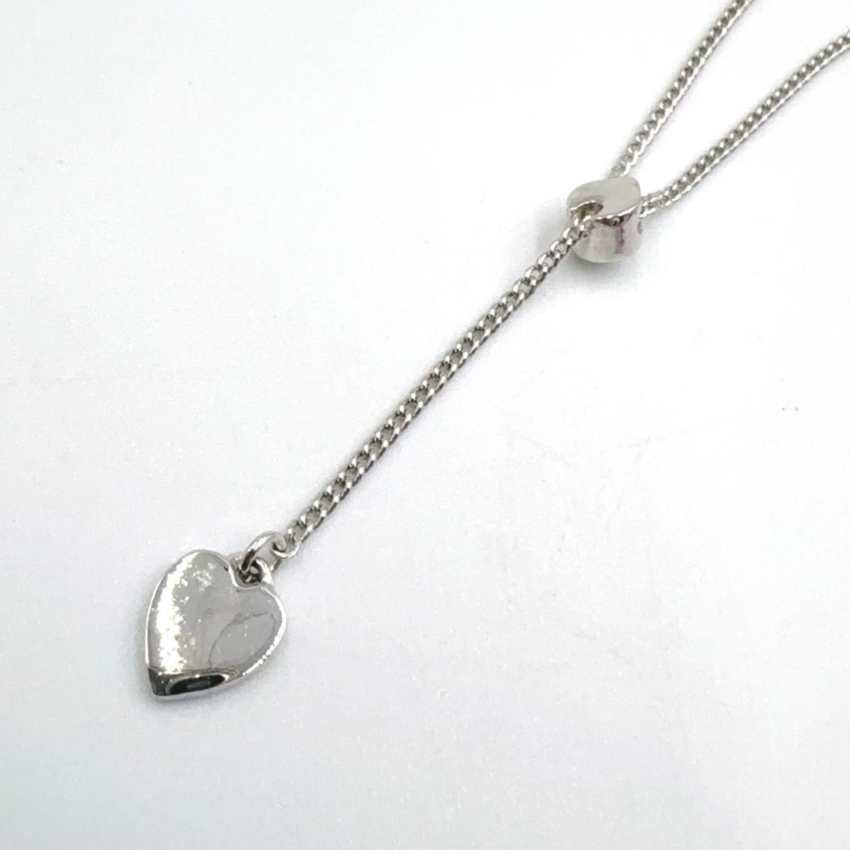 Dior Heart Y-shaped Silver Necklace — view 2