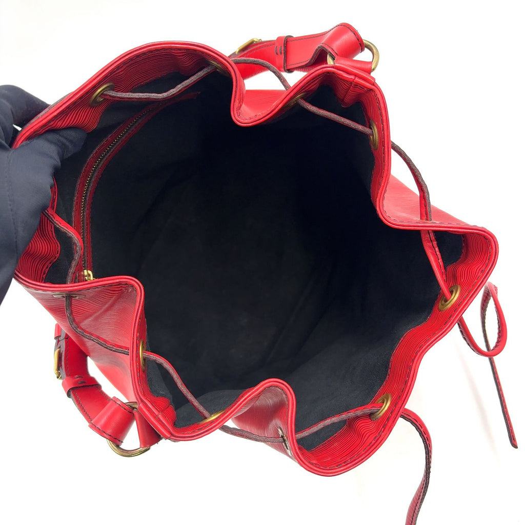 Louis Vuitton Noe Epi Castilian Red Leather Shoulder Bag Gold — view 3