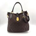 Louis Vuitton Elegy Monogram Idylle Fusain Leather Canvas Brown Handbag Gold