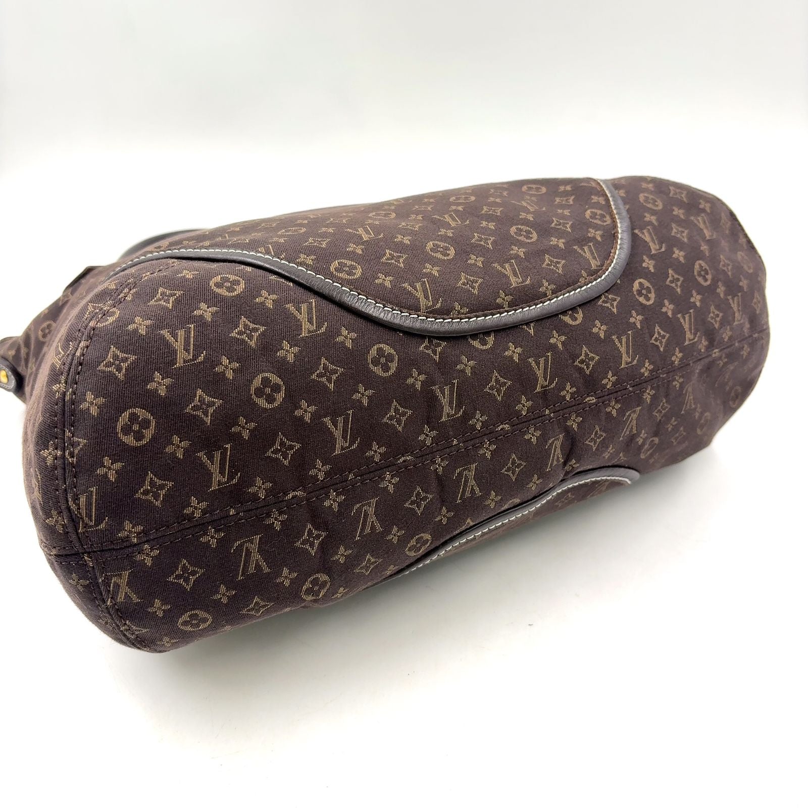 Louis Vuitton Elegy Monogram Idylle Fusain Leather Canvas Brown Handbag Gold — view 8