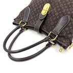 Louis Vuitton Elegy Monogram Idylle Fusain Leather Canvas Brown Handbag Gold — view 5