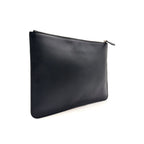 Fendi Bugs Monster Flat Slim Leather Black Clutch Silver — view 2
