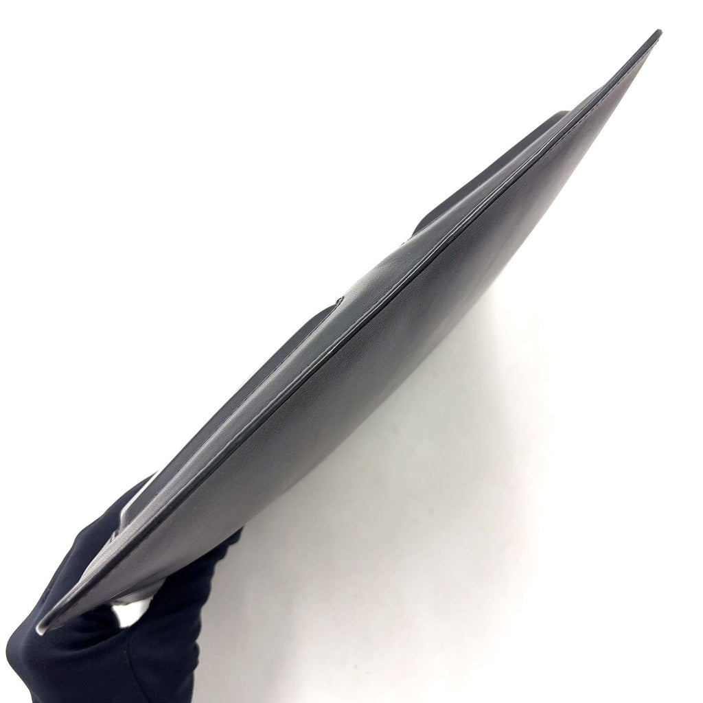 Fendi Bugs Monster Flat Slim Leather Black Clutch Silver — view 8