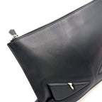 Fendi Bugs Monster Flat Slim Leather Black Clutch Silver — view 7