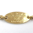 Louis Vuitton Essential V Logo Metal Gold Necklace — view 4