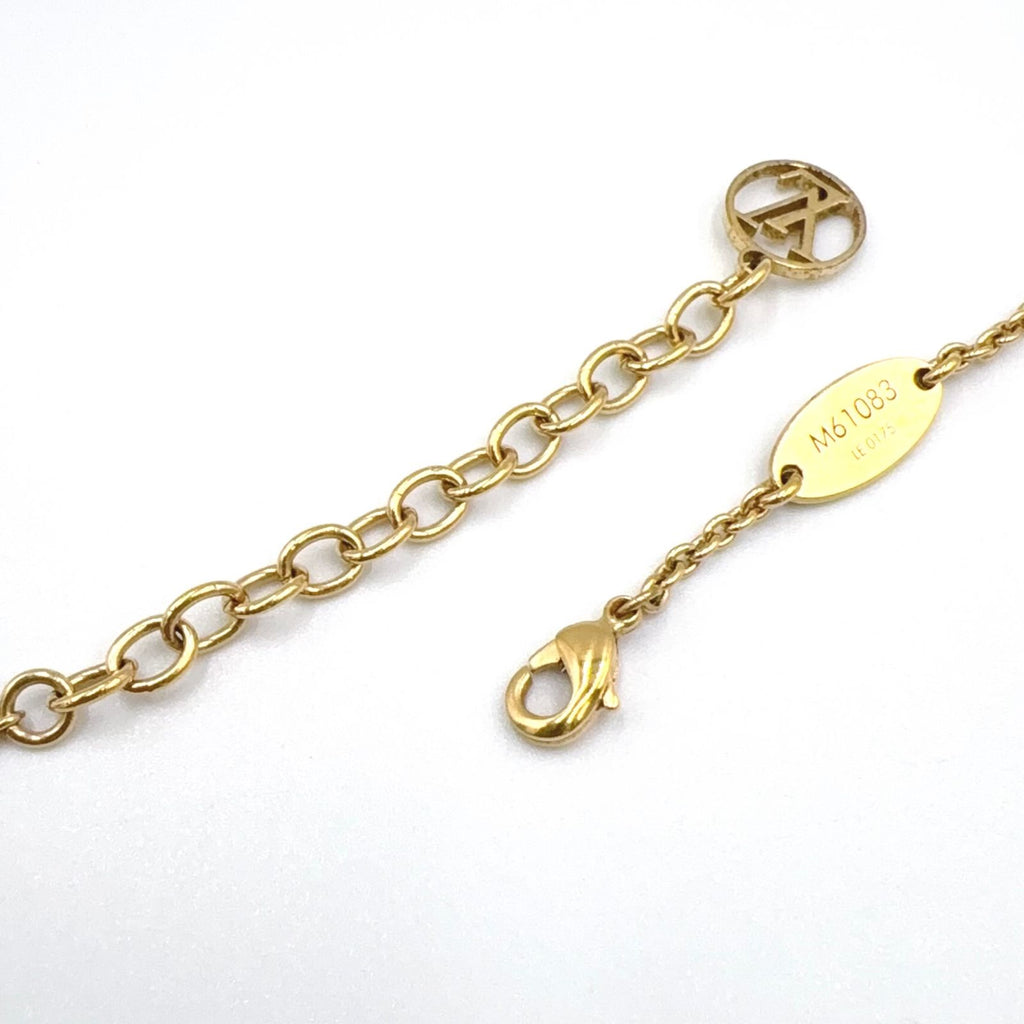 Louis Vuitton Essential V Logo Metal Gold Necklace — view 8