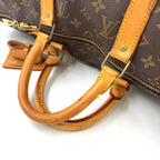 Louis Vuitton Keepall Bandouliere 50 Monogram Leather Brown Boston Bag Gold — view 6