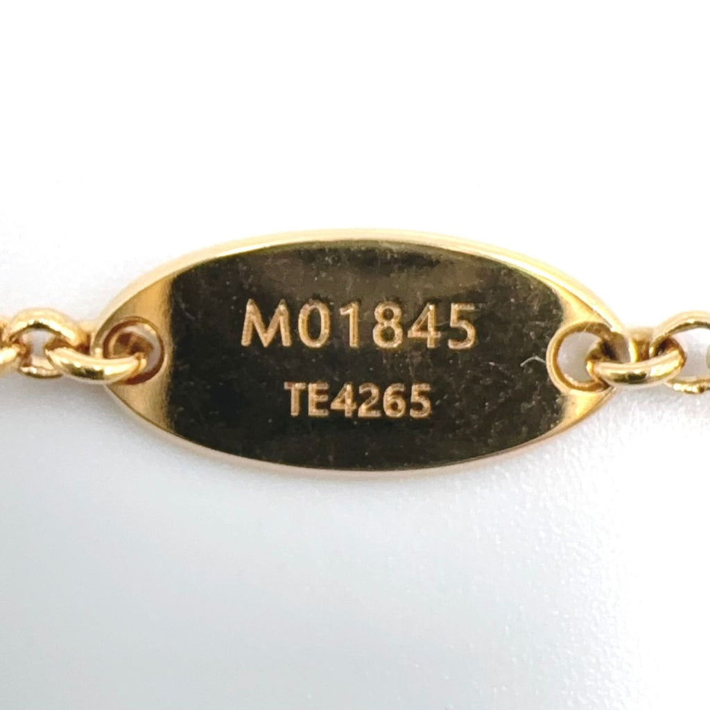 Louis Vuitton LV Metal Rhinestone Gold Necklace — view 5
