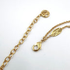 Louis Vuitton LV Metal Rhinestone Gold Necklace — view 8