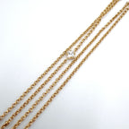 Louis Vuitton LV Metal Rhinestone Gold Necklace — view 6