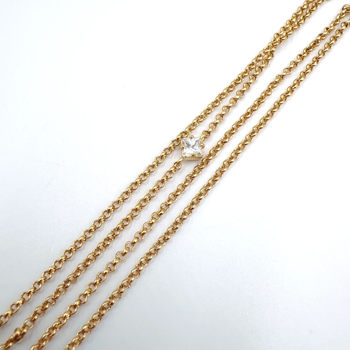Louis Vuitton LV Metal Rhinestone Gold Necklace — view 6