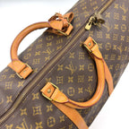 Louis Vuitton Keepall 60 Monogram Leather Brown Boston Bag Gold — view 8