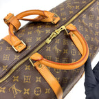 Louis Vuitton Keepall 60 Monogram Leather Brown Boston Bag Gold — view 7