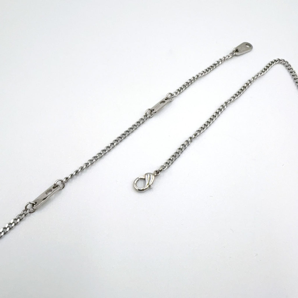 Louis Vuitton LV Award Pendant Metal Enamel Silver Black Necklace — view 8
