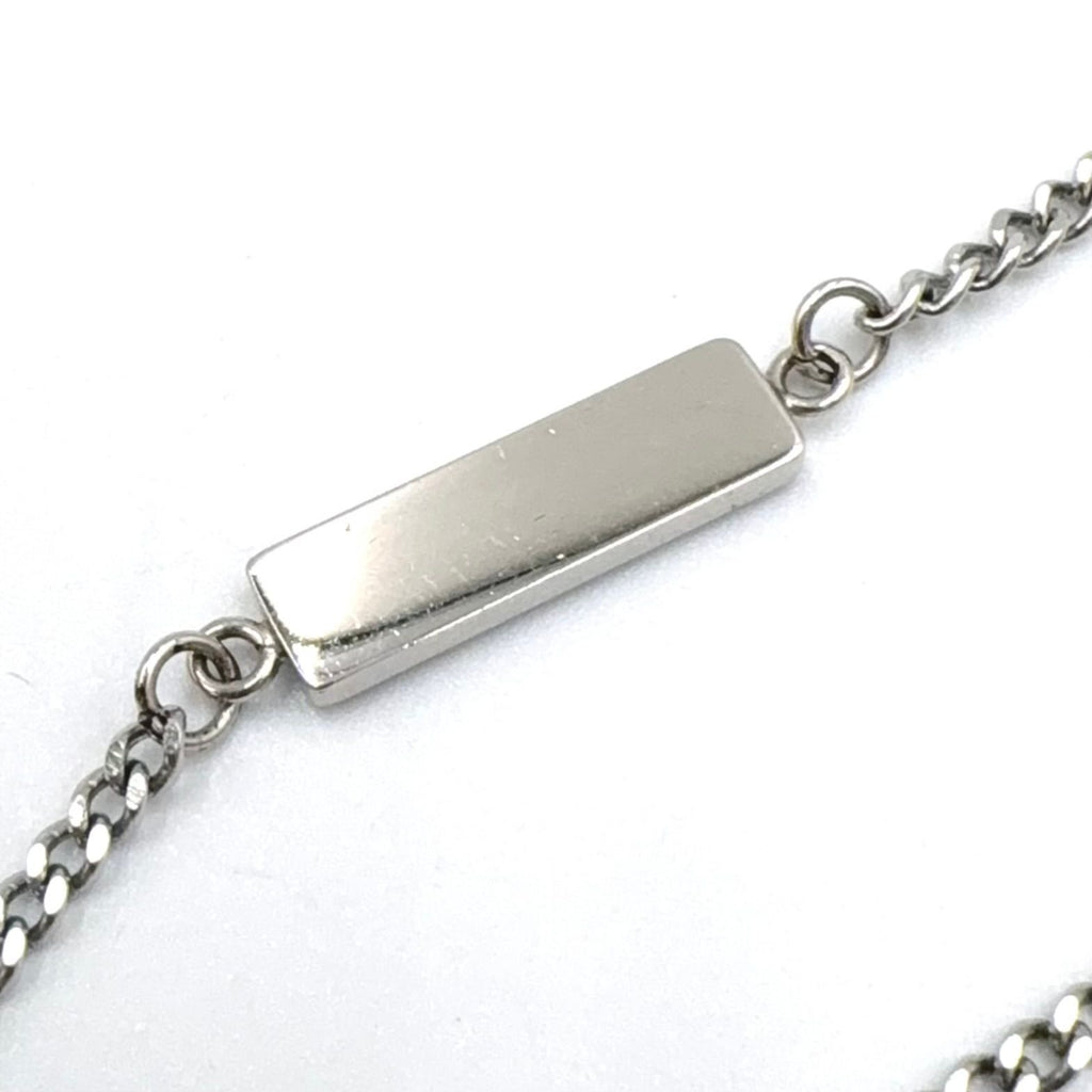 Louis Vuitton LV Award Pendant Metal Enamel Silver Black Necklace — view 5