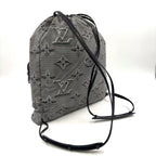 Louis Vuitton Drawstring Leather Nylon Black White Backpack — view 2