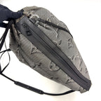 Louis Vuitton Drawstring Leather Nylon Black White Backpack — view 6