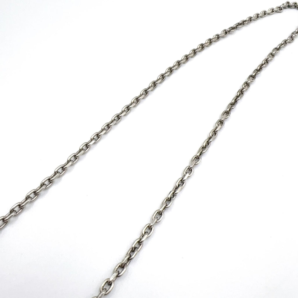 Fendi FF Logo Baguette Metal Silver Necklace — view 5