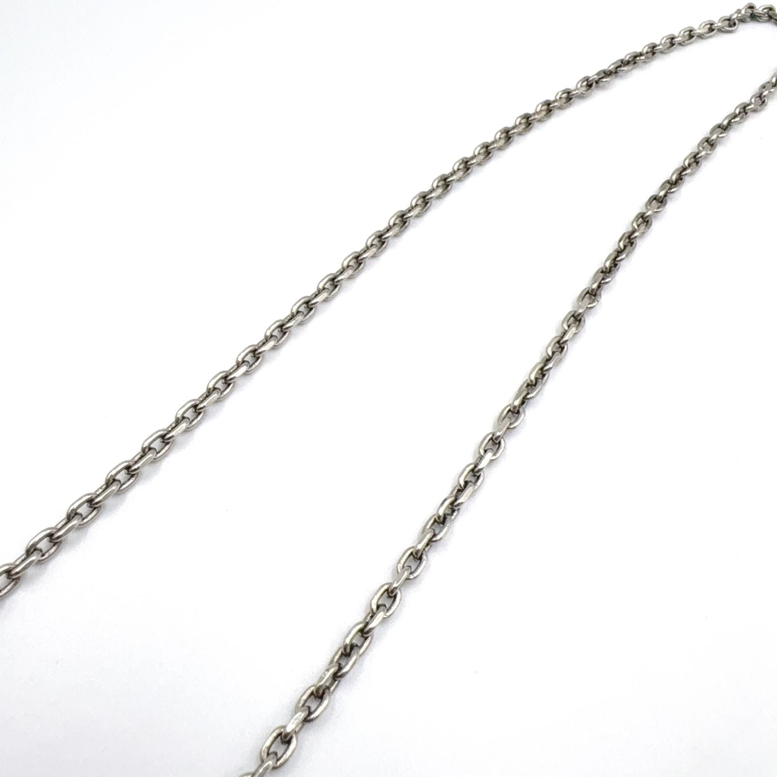Fendi FF Logo Baguette Metal Silver Necklace — view 5