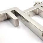 Fendi FF Logo Baguette Metal Silver Necklace — view 7