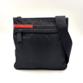 Prada Sports Nylon Black Shoulder Bag Silver