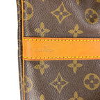 Louis Vuitton Keepall Bandouliere 55 Monogram Leather Brown Boston Bag Gold — view 4