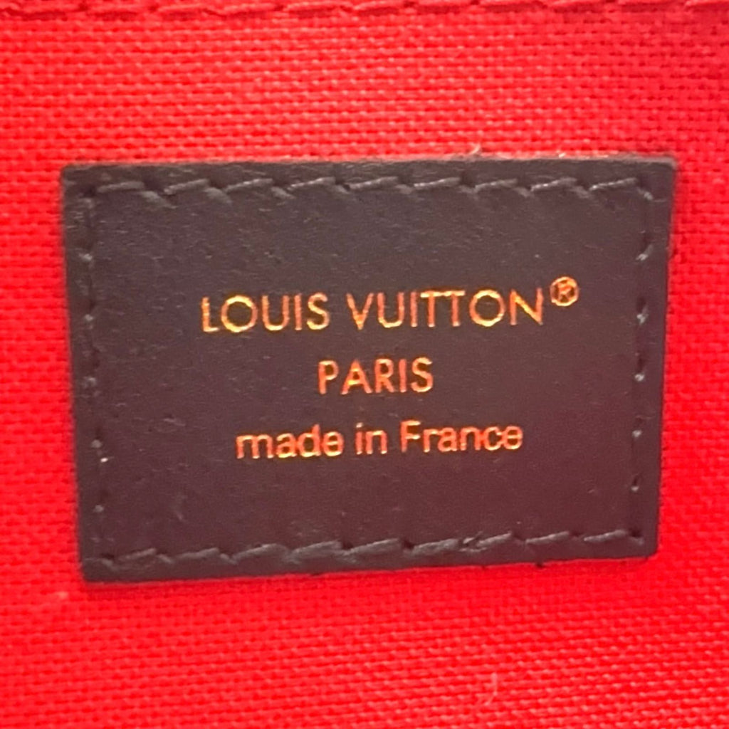 Louis Vuitton on the Go East West 2-Way Chain Shoulder Black Beige Handbag Gold — view 4