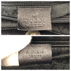 Gucci Bamboo Black Gold Leather Tote — view 4