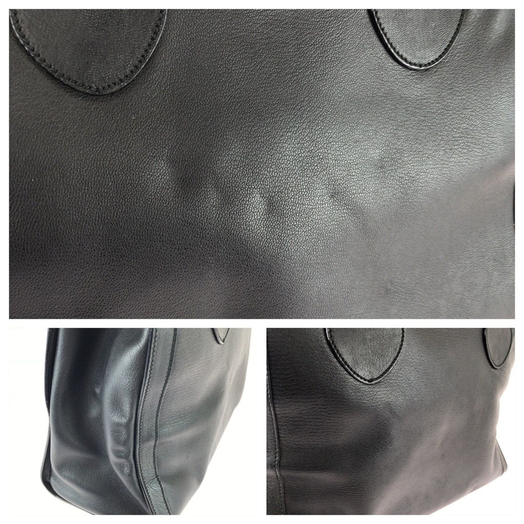 Gucci Bamboo Black Gold Leather Tote — view 5