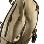 Gucci Tote GG Plus Supreme Beige Dark Brown Leather — view 7
